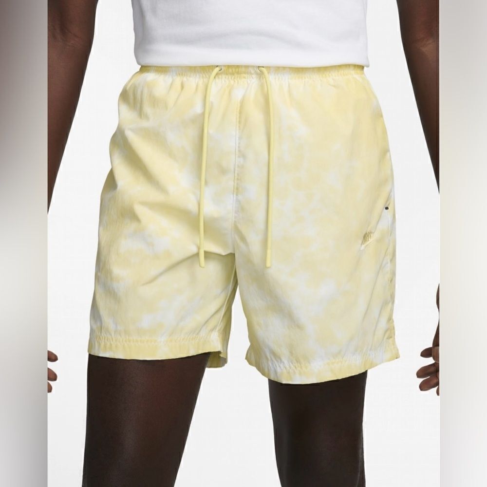 Nike Tech Pack Sportswear Woven Shorts Tye Dye Yellow